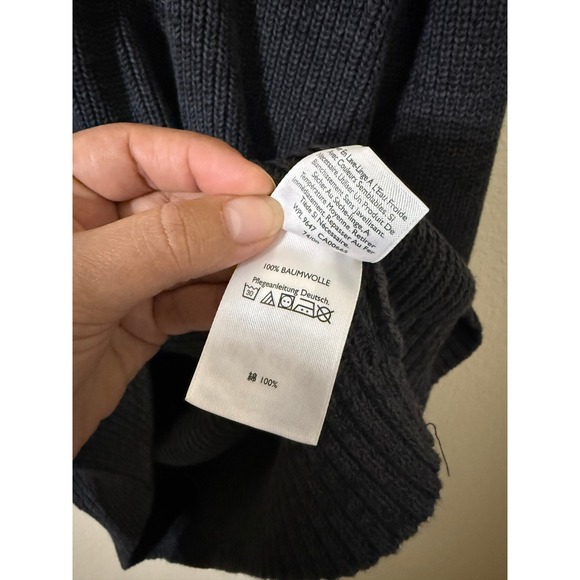 Eddie Bauer Vintage Mens Cotton Ribbed Sweater Dark Gray Pullover Size XL Tall - Picture 6 of 6